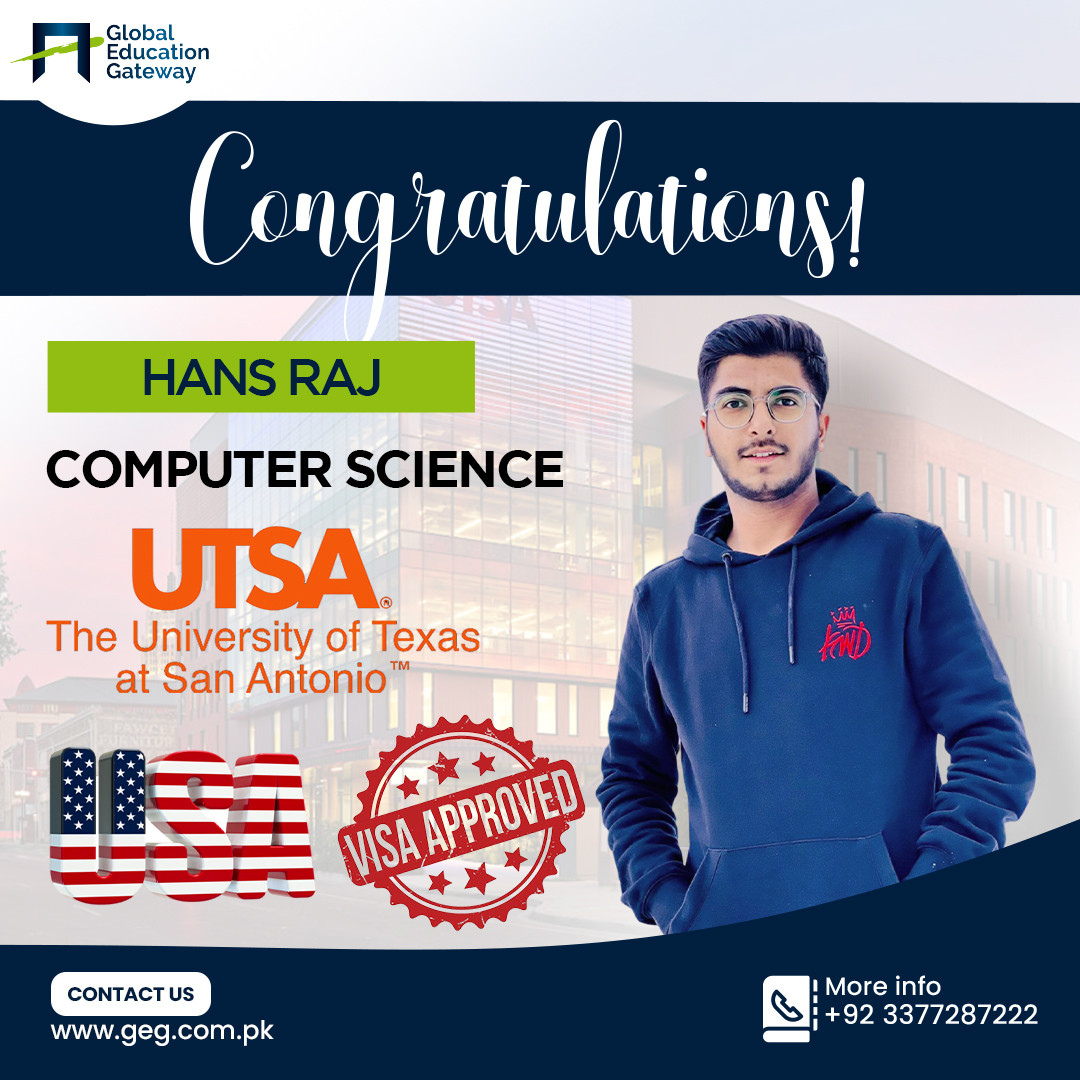 Hans Raj — USA visa approved, Computer Science, University of Texas at San Antonio