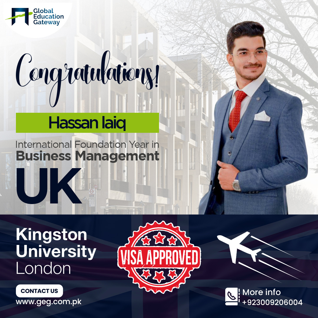 Hassan Iaiq — UK visa approved, International Foundation Year in Business Management, Kingston University London